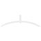 Ekena Millwork Archdale Architectural Grade PVC Gable Bracket, 96"W x 28"H x 4"D x 4"F, 7/12 Pitch GBP096X28X0404ARC00 - alternate 4